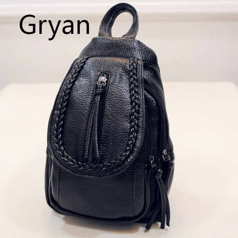 

women washable leather shoulder bag ladies Korean fashion mini soft small backpack casual one-shoulder simple chest bags 271