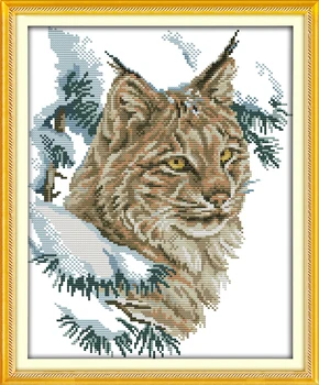

Wildcat,counted printed on fabric DMC 14CT 11CT Cross Stitch kits,embroidery needlework Sets, Home Decor