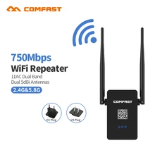 802.11AC WI-FI Маршрутизатор Wi-Fi ретранслятор 11AC Dual Band 750Mbs Comfast Беспроводной WI-FI Маршрутизатор Extender усилитель Английский прошивки