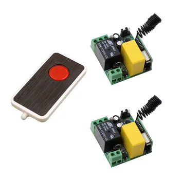 

Hot Selling AC220V 1CH 10A Wireless Remote Control Switch System 2pcs Mini Receiver With Transmitter for Electric Door