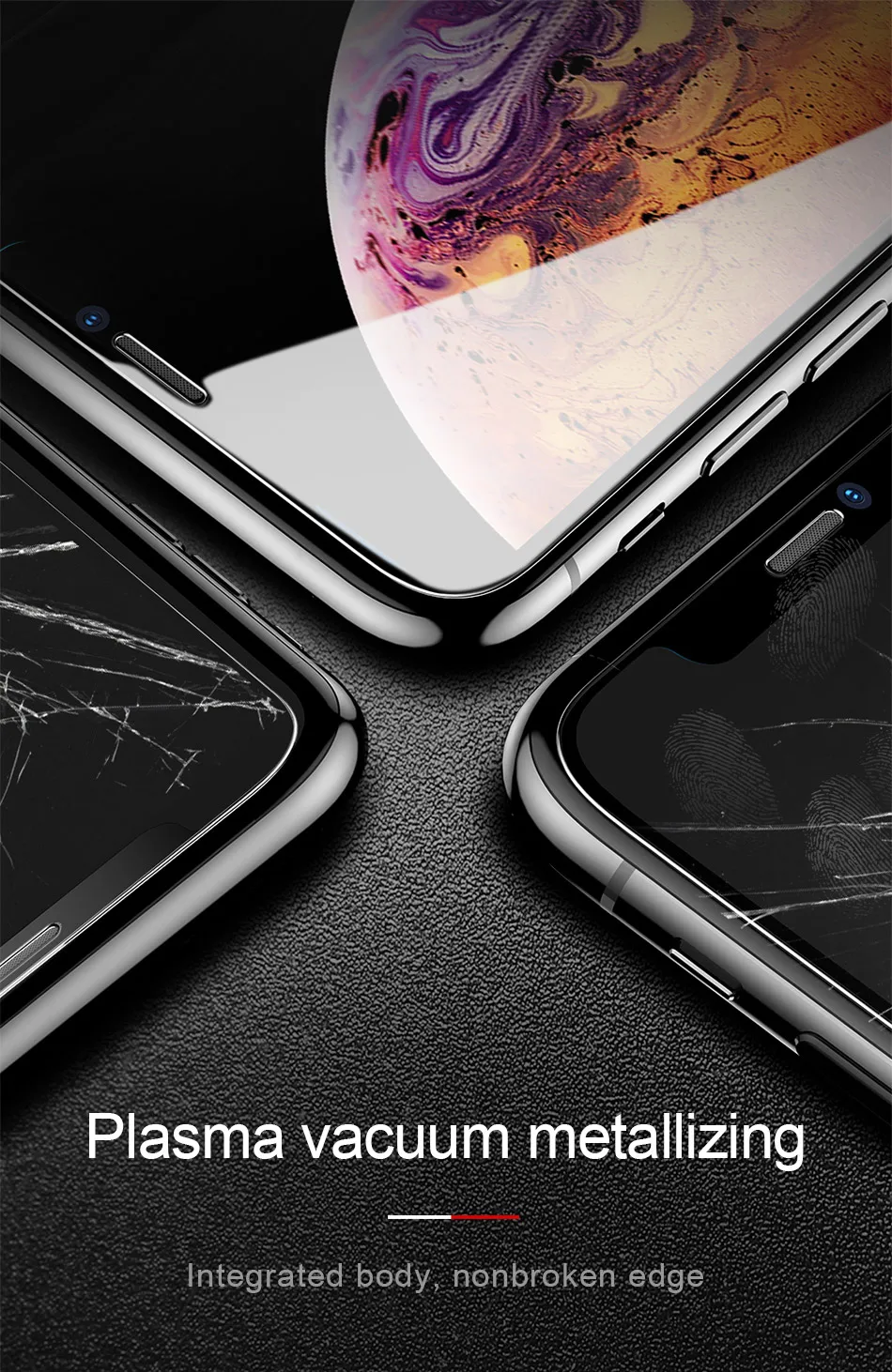Baseus 0,3 мм Защитная пленка для экрана из закаленного стекла для iPhone Xs Max XR X S R Xsmax Защитная пленка для iPhone Xs Max