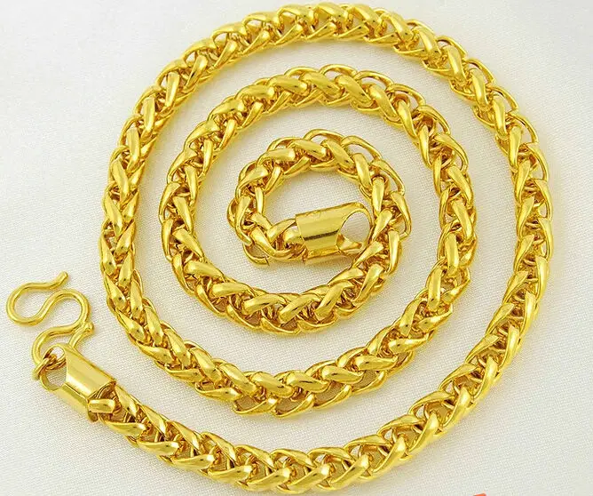 2014 new Heavy MENS 24K SOLID GOLD FILLED FINISH THICK MIAMI CUBAN LINK