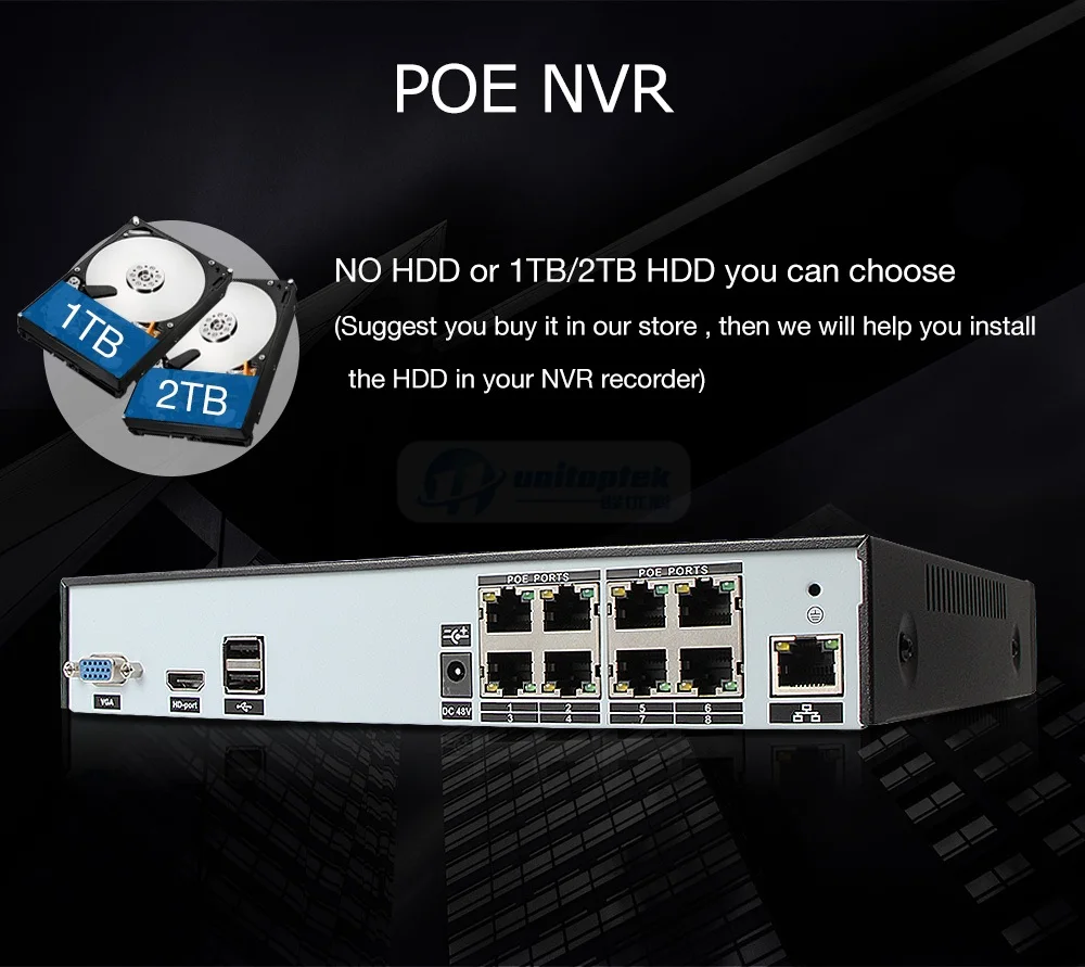 4Ch 8Ch 4MP POE камера безопасности NVR комплект H.265 CCTV система с 2592*1520 POE ip-камера наружная камера видеонаблюдения система