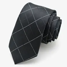 Black narrow tie solid floral geometric plaid striped 5cm casual neck tie slim skinny for men