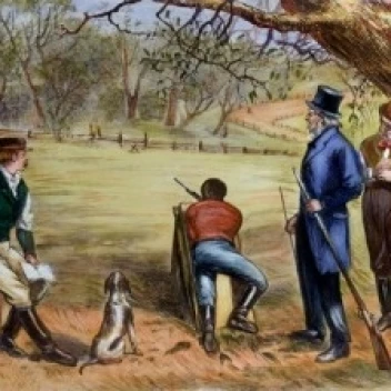 Thanksgiving Turkey Shoot - 1880 Artist Unknown Poster Print (18 x 24)