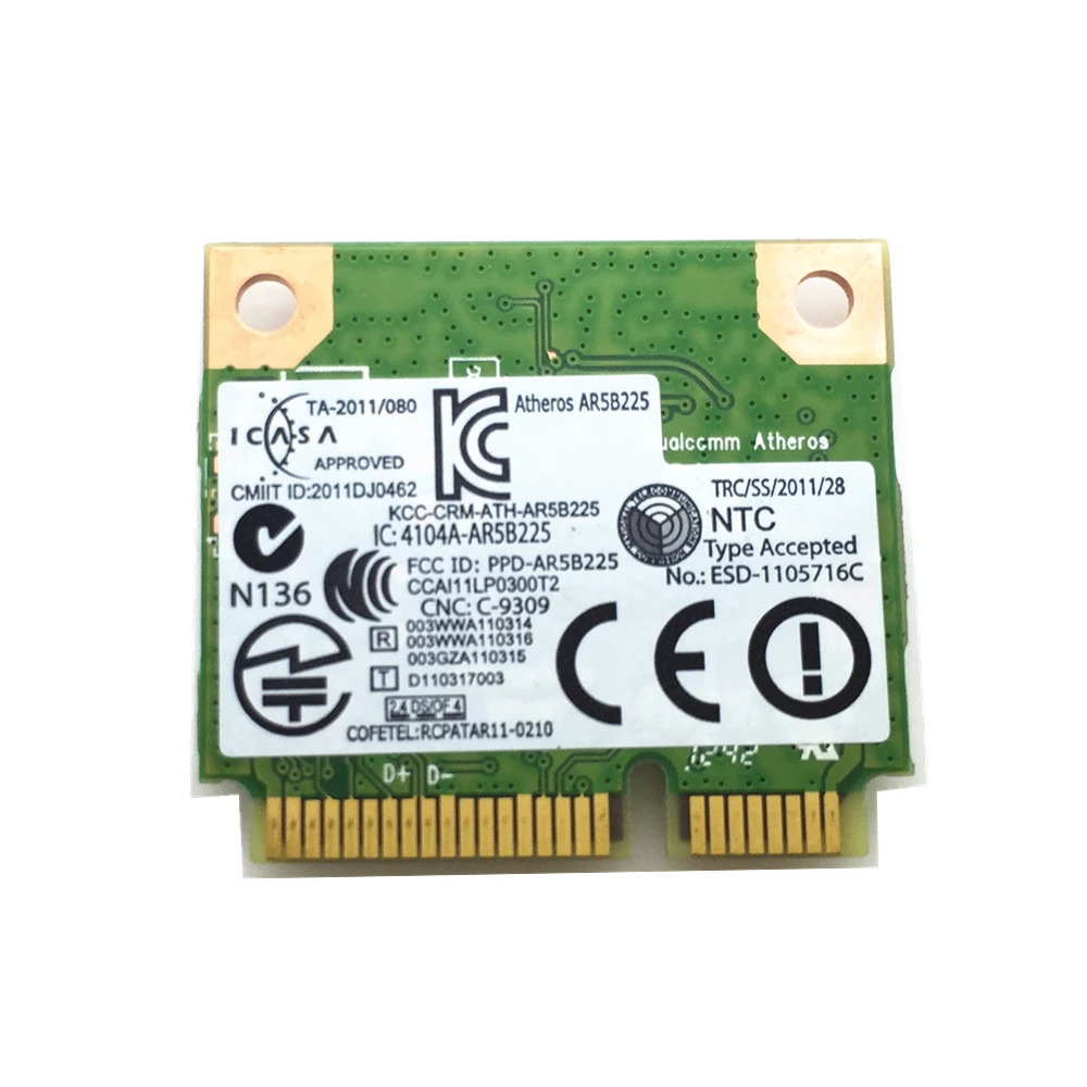 Новинка для V1440 1450 1540 1550 DW1703 AR5B225 802,11 b/g/n Беспроводная 300M& Bluetooth 4,0 Combo Mini PCI-E карта