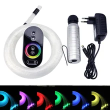 6 Вт RGB волоконно-оптический Звездный потолочный комплект свет 100/150/200 шт 0,75 мм 2 м+ сенсорный пульт дистанционного оптического волоконные лампы двигателя