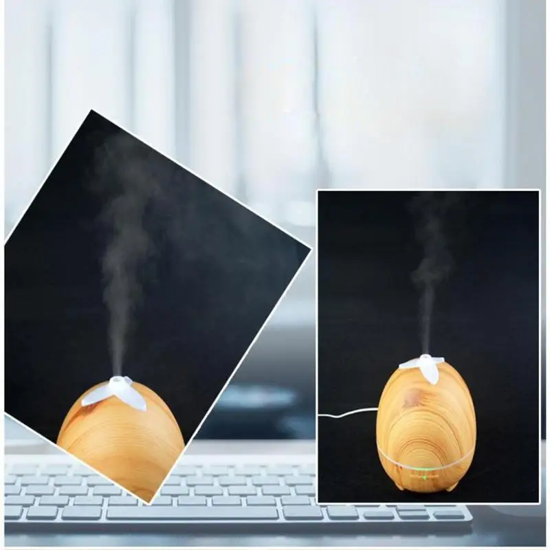 

300ML Aroma Essential Oil Diffuser Wood Grain Ultrasonic LED Air Humidifier New 7-color LED Flash For Home Office
