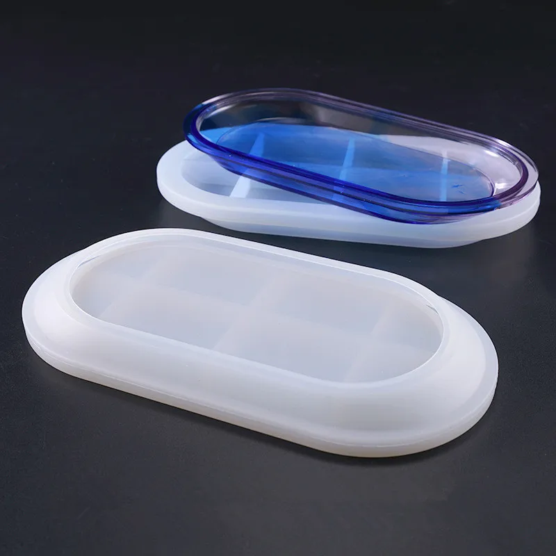 

1pcs Oval Saucer Silicone Mold Resin Molds Crystal Drop Gel Silicone Moulds Tool Moulds UV Epoxy Resin Decorative Craft