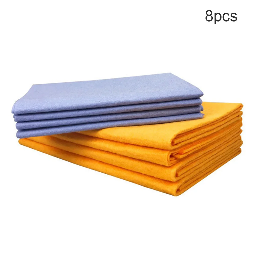 

8PCS Super Absorbent Towels Anti-grease Bamboo Fiber DishCloth Washing Towel Kitchen Cleaning Wiping Rags Towel DropShipping