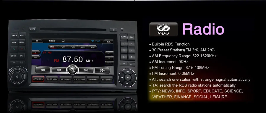 Top 7" HD Android 8.1 OS Car DVD Player for Mercedes Benz GPS Nav Radio Stereo Bluetooth TV Wifi 3G Free GPS Card 2017 New Sales 13