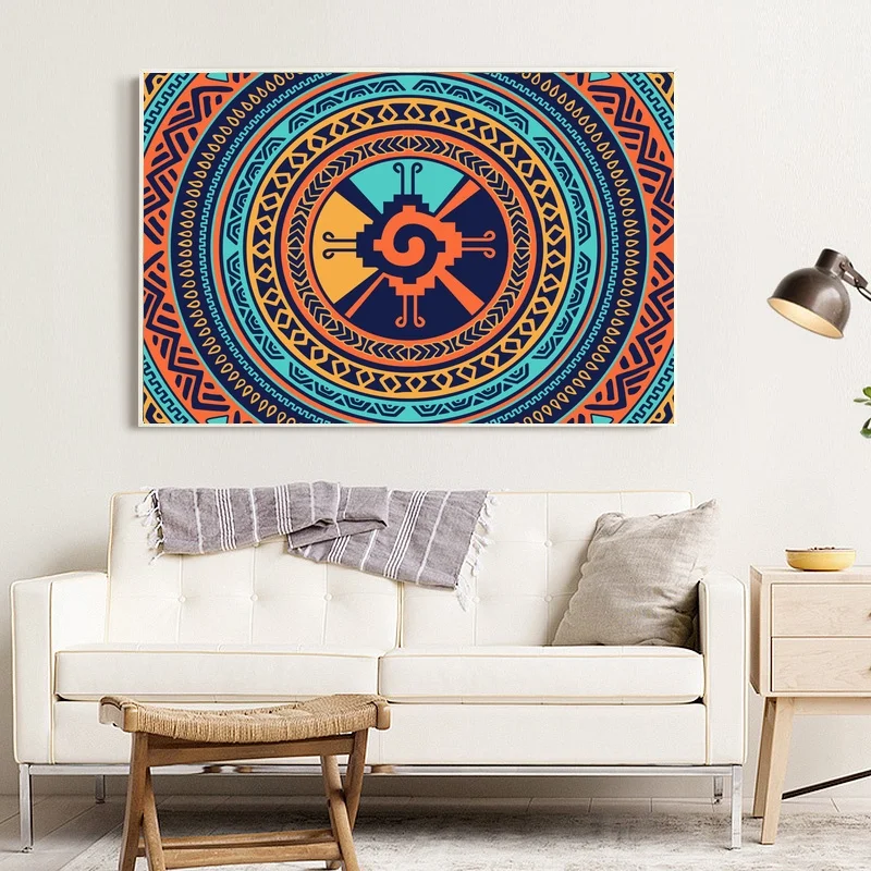 Hunab Ku Mayan Symbol Modern Home Decor Canvas Painting Art Print Wall Picture | Дом и сад