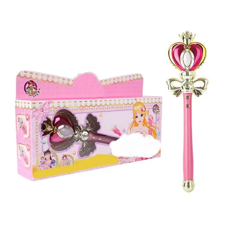 Волшебная палочка+ оригинальная Розничная коробка/комплект, Детские люминесцентные игрушки, флеш-музыка, Волшебная волшебная палочка для девочек, подарок на день рождения, игрушки - Цвет: Pink