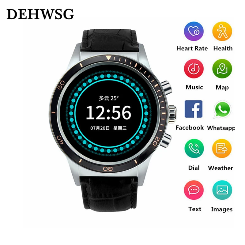 Dehwsg Y3 Смарт часы Android 5.1 Quad Core MTK6580 512 МБ + 4 ГБ Поддержка GPS WI FI SIM 3G SmartWatch телефон для