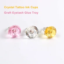 Профессиональный инструмент татуировки 1 шт. новейший стильный кристалл татуировки чернил чашки Полупостоянный макияж микроблейдинг бровей пигмент кольцо чашки