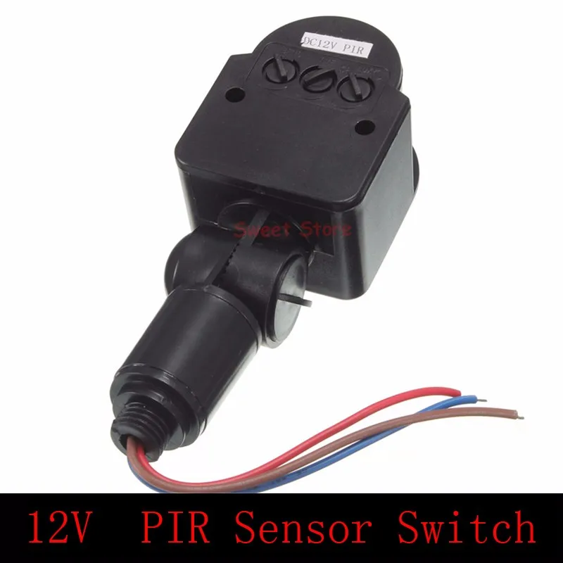 Newest! 180 degree Adjustable LED DC12V Infrared PIR Motion Sensor Detector Wall Light Switch 12M 1pc (2)
