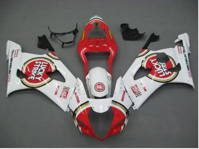 

Motorcycle Fairing kit for SUZUKI GSXR1000 03 04 GSXR 1000 GSX-R1000 K3 2003 2004 Injection mold white red Fairings set SD29