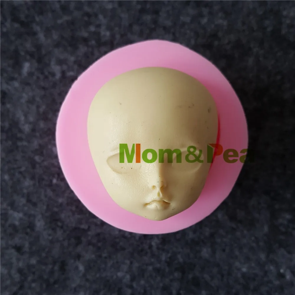 Mom& Pea 1203, силиконовая форма для лица, украшение торта, помадка, 3D форма для торта, пищевая форма