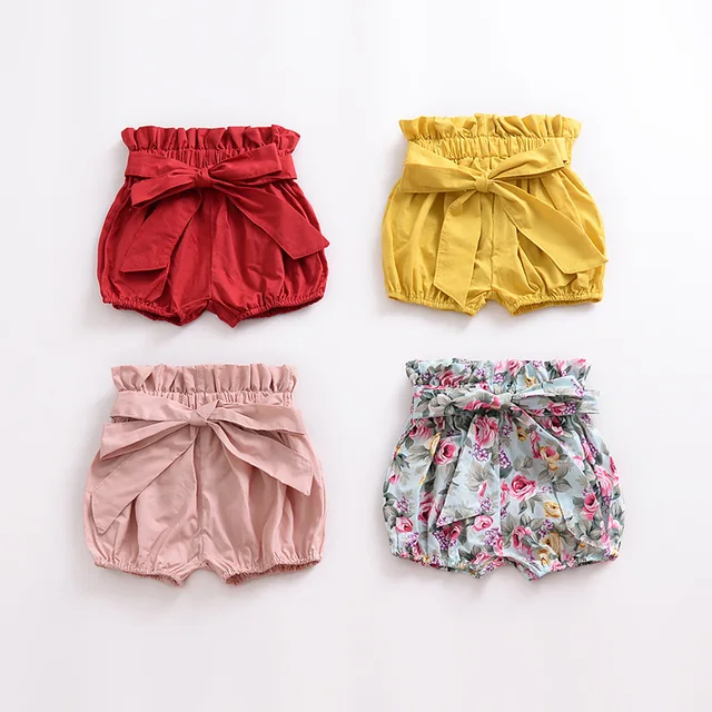Baby Girl Summer Clothes Toddler Girls Shorts Bow Tie Girls Ruffle Shorts Hot Pants PP Short Fille Bloomers Ropa Bebe Verano - Image 2