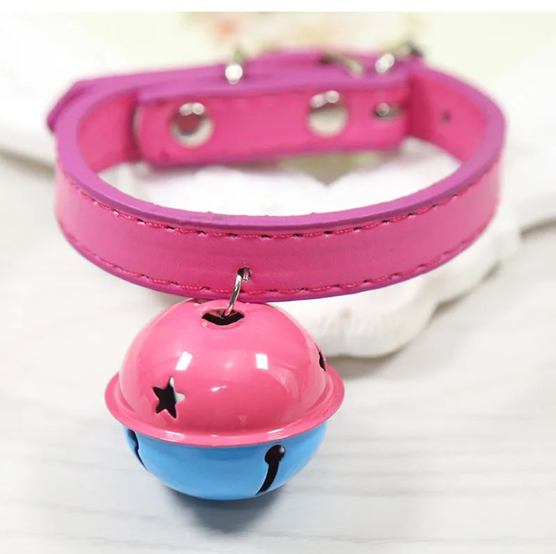 Adjustable PU Leather Bell Cat Collar Puppy Pet Collar for Cats Baby Dogs Puppies Pet Producst Cat Accessoires8