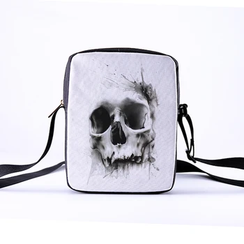 

CROWDALE 2018 fashion Women Messenger Bags 23x17x5cm Punk style Shoulder Bag Children Crossbody Bag for Girls Skull photo style