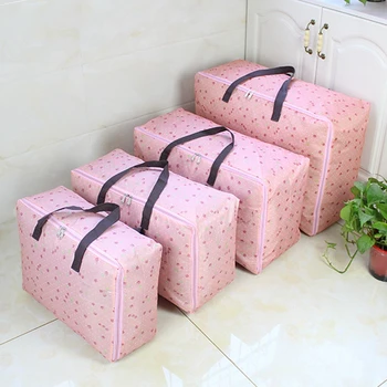 

Anti-dust Oxford Cloth Quilt Storage Bag with Handle Quilt Bag Wardrobe Clothes Bag Pouch Luggage Bag Storage Box