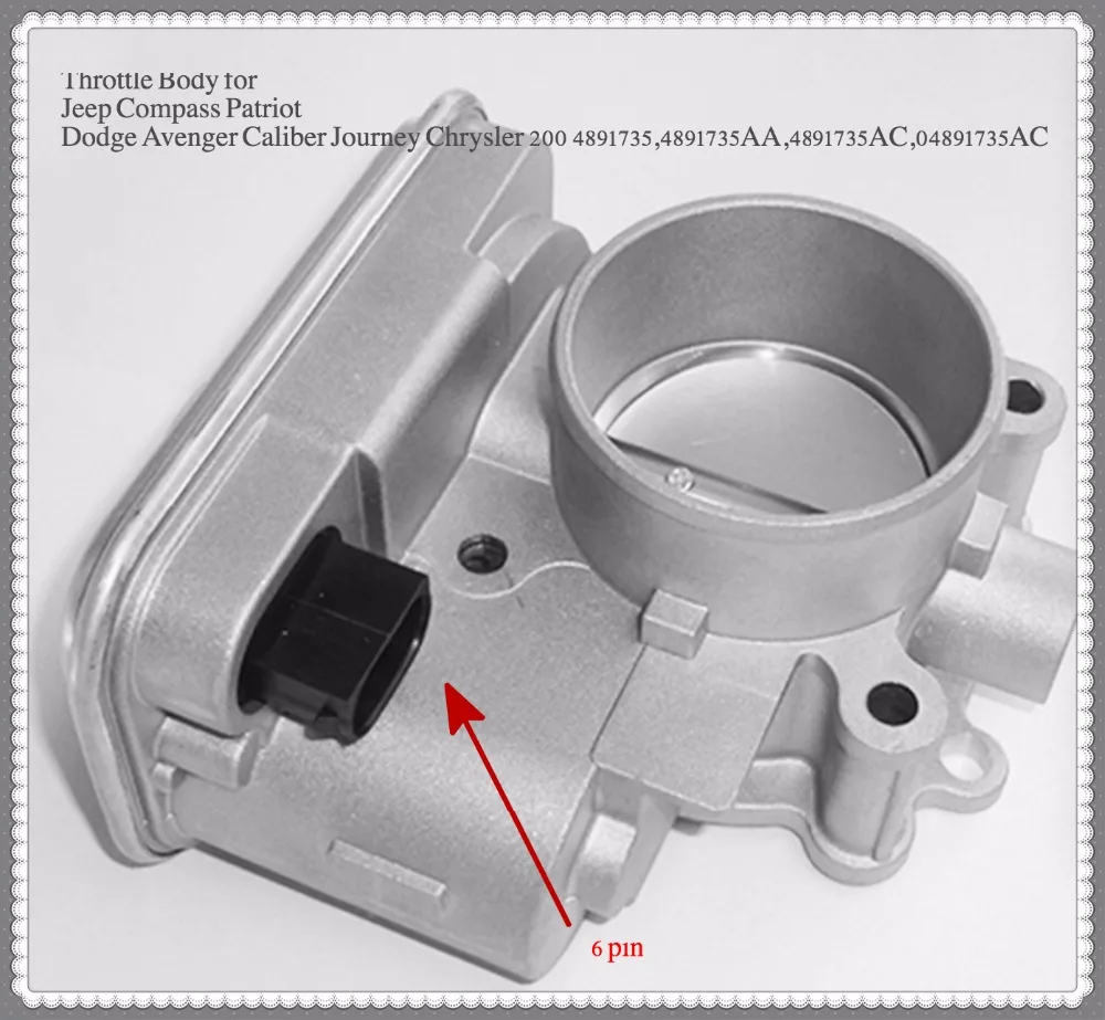 Throttle Body FOR Dodge Caliber Journey Avenger 1.8L 2.0L 2.4L #04891735AC Throttle valve assembly OEM Quality  6pin