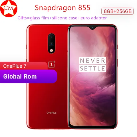 Global Rom OnePlus 8GB RAM 256GB ROM Smartphone Snapdragon 855 6 41 Inch Optic AMOLED Display Fingerprint 48MP Cameras UFS 3 0