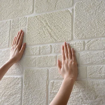 

3D Stone Foam Wall Stickers Self adhensive Waterproof bedroom ceiling bedroom children's room TV background Home wallpaper 2pcs