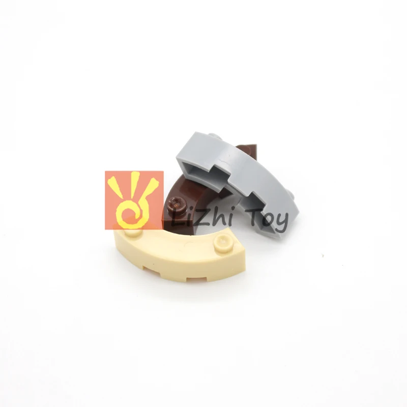 

Moc Brick Round Corner 4 x 4 Macaroni Wide with 2 Studs DIY Enlighten Building Blocks Block Bricks Compatible