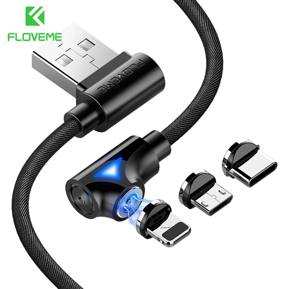 FLOVEME Магнитный USB кабель для iPhone Xiaomi Redmi Note 7 Android мобильный телефон usb зарядный шнур Быстрая зарядка USB C дата-кабели магнитные зарядки для зарядки телефона магнитные зарядки для мобильных телефонов