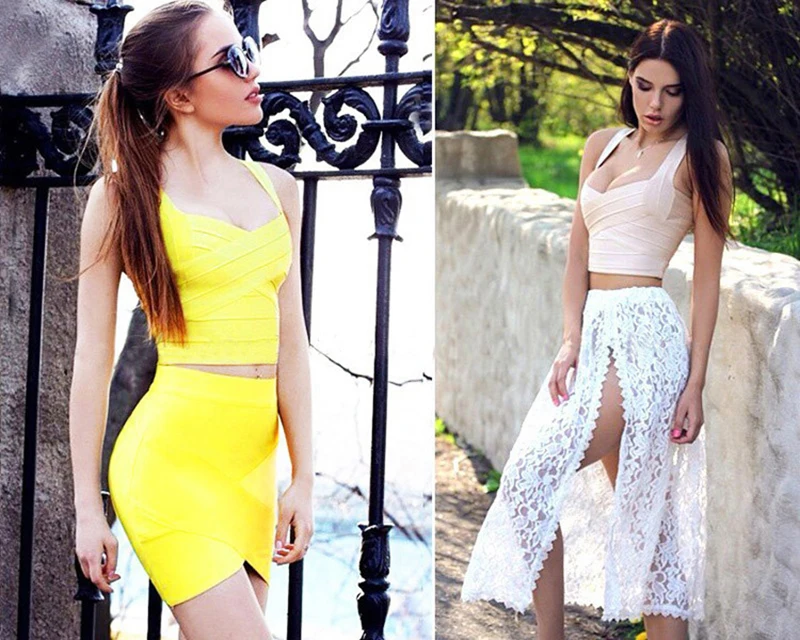 2019 new arrivals womens elastic bandage crop top spaghetti strap busty solid candy color v-neck hot sale  EV1529