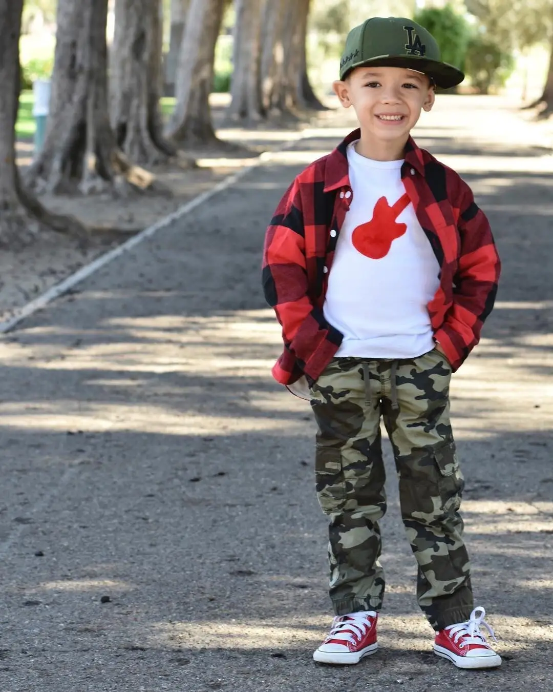 Spring Autumn Cool Toddler Baby Boys Army Camouflage Trousers Hip hop Long Pants Age 2-7 Years