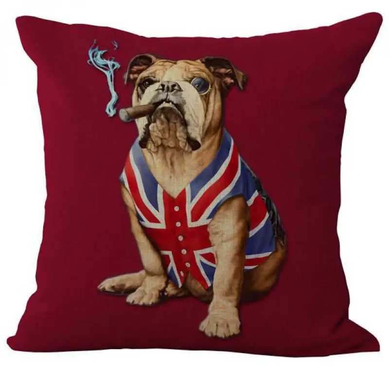 Cozy cushion cover American & British Flags Pet Dog printed Personality