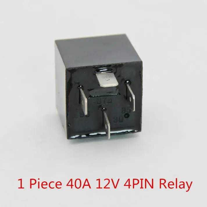 40V 12V 5PIN водозащищенное автомобильное реле+ жгут комплексной экологичной пластиковой релейной розетки - Цвет: 40A 12V 4PIN