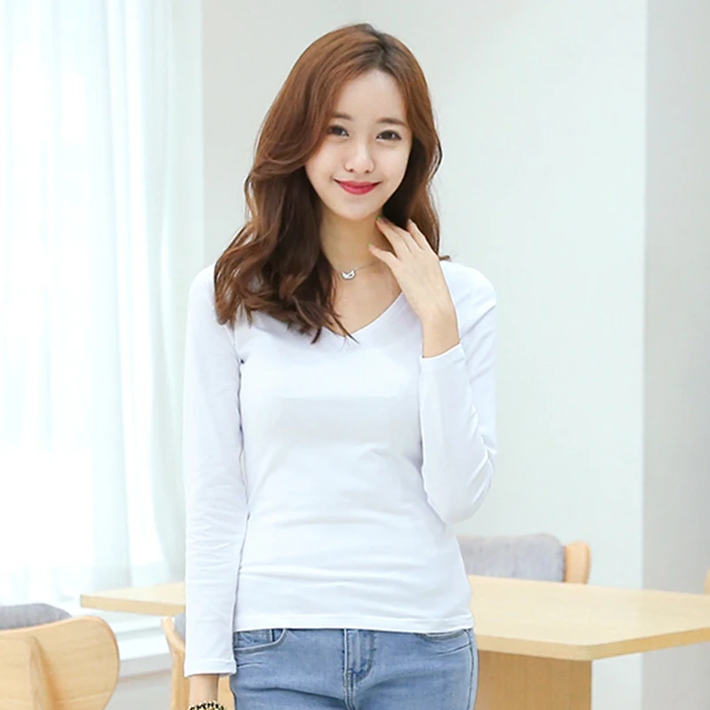 white body fit t shirt