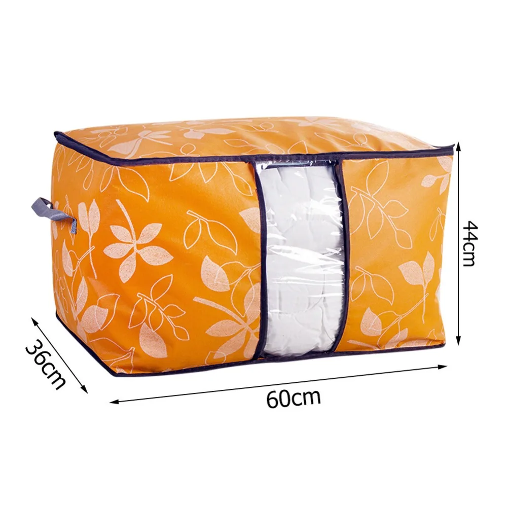 Портативный прочный тканевый контейнер, органайзер, Нетканая подстилка, сумка для хранения, Бамбуковая коробка для одежды