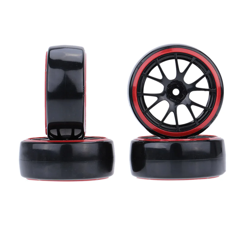 

4Pcs/Set 1/10 Drift Car Tires Hard Tyre for Traxxas Tamiya HPI Kyosho On-Road Drifting Car