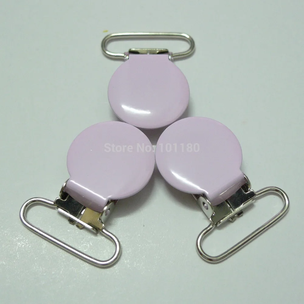 25pcs 1'' 25mm #23 Light Pink Colored Enamel Round...