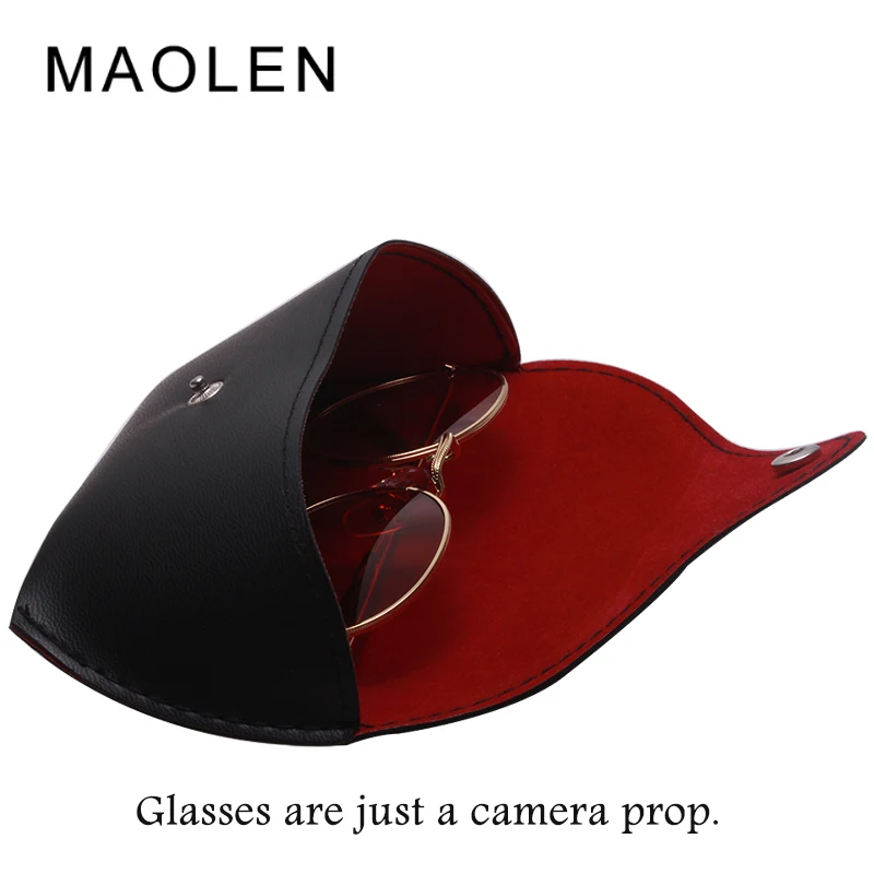 

MAOLEN Durable PU Leather Glasses Case Vintage Sunglasses Eyeglasses Storage Holder Bag