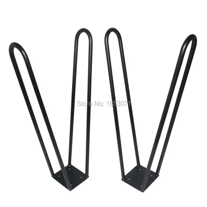 16.5" skateboard hairpin legs matte black set of 2 legs of shoe rack
