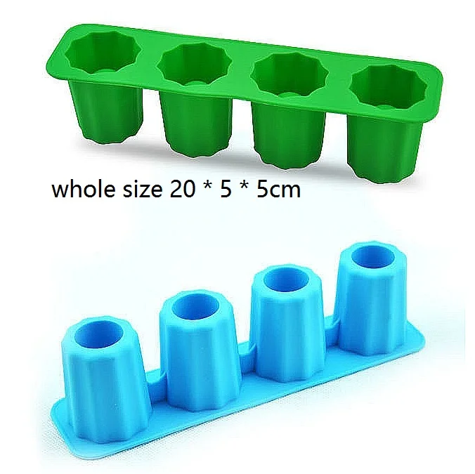 DIY Ice Shots Glass Silicone Mold Cup Shape Silicone Ice Cube Trays Drink Glass Freeze Jelly Cake Mold DIY Cement Clay Pot Mould