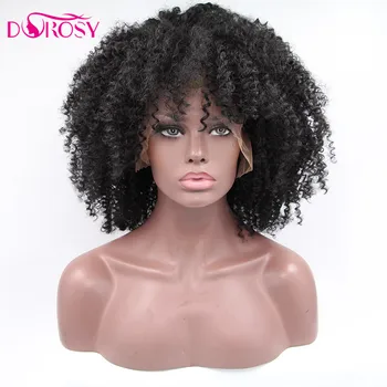 

DOROSY Temperature Fiber Perruque Cheveux Humain Afro Short Curly Wigs kinky Synthetic Lace Frontal Bob Wavy Wig For Black Women