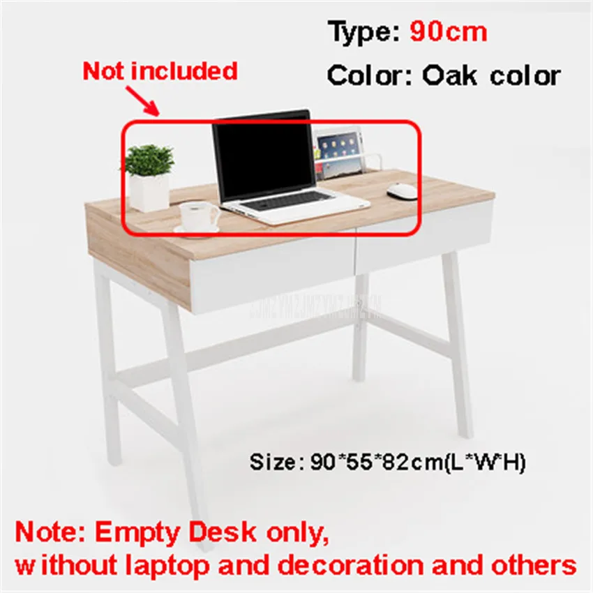 90 см длина деревянный стол Домашний ноутбук настольный компьютерный стол Спальня прикроватный студенческий стол современный стол для ноутбука 12116 - Цвет: Oak color