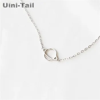 

Uini-Tail hot new 925 sterling silver universe planet necklace Korea simple fashion trend students small fresh jewelry ED291