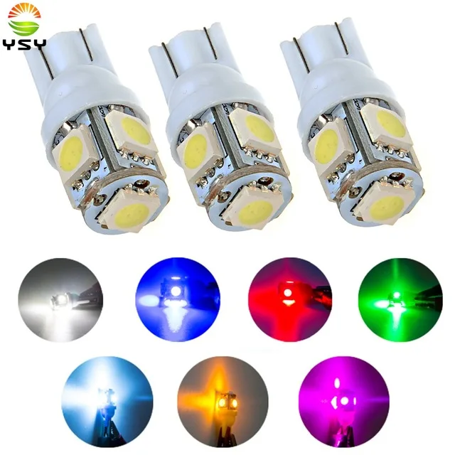 500 шт. T10 клиновидная 5SMD 5050 ксеноновые светодиодные лампы 192 168 194 W5W 2825 158 белая