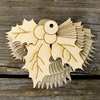 

Wooden Holly Leaves & Berries Craft Shapes Christmas Decoration