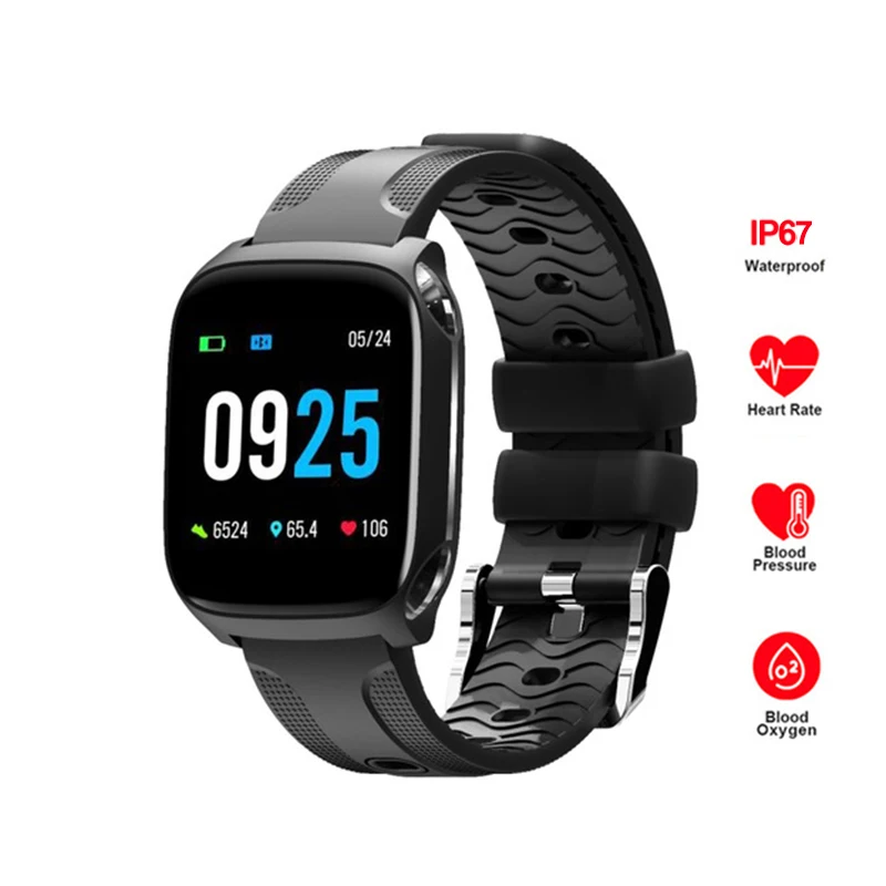 

Smart Watch Men Touch Screen IP67 Waterproof Heart Rate Monitor Blood Pressure Smartwatch Sports Wearable Watch for IOS Android
