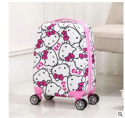 font b Kid s b font Travel Trolley Case Cartoon Rolling Bag For font b