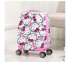 Kid’s Travel Trolley Case Cartoon Rolling Bag For Kid School Trolley Bag on wheels little Kids Children’s Luggage suitcase Kitty